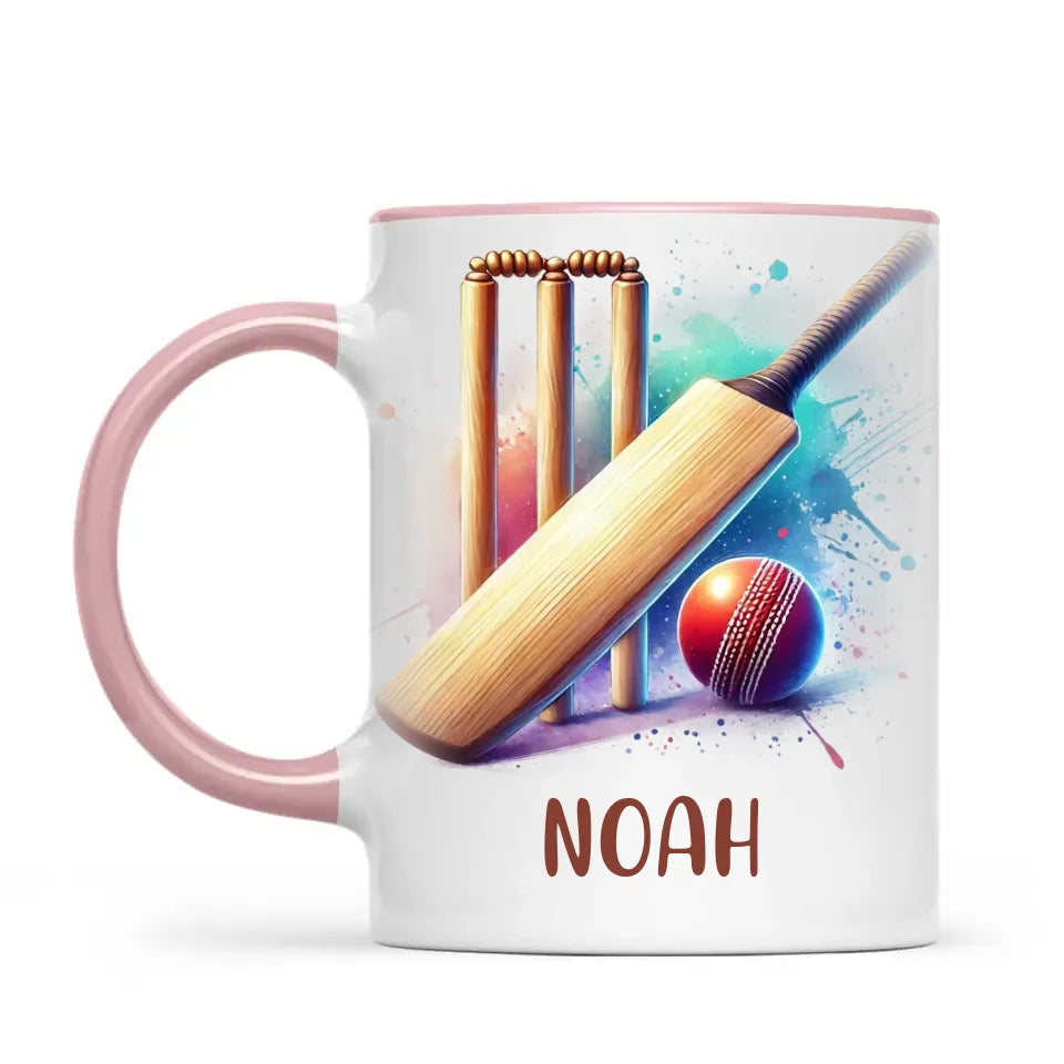 Personalised Cricket Mug with Name – Custom Gift for Future Cricketers
