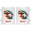 Custom Kids Soccer Mug – Personalised Name Gift for Young Football Fans