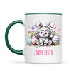 Personalised Easter Mug – Cute Lamb with Bunny Ears & Eggs – Custom Name Kids Cup – Ceramic or Enamel – NZ Made Gift