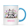 Personalised Easter Mug – Cute Lamb with Bunny Ears & Eggs – Custom Name Kids Cup – Ceramic or Enamel – NZ Made Gift