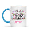 Personalised Easter Mug – Cute Lamb with Bunny Ears & Eggs – Custom Name Kids Cup – Ceramic or Enamel – NZ Made Gift