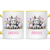 Personalised Easter Mug – Cute Lamb with Bunny Ears & Eggs – Custom Name Kids Cup – Ceramic or Enamel – NZ Made Gift