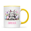 Personalised Easter Mug – Cute Lamb with Bunny Ears & Eggs – Custom Name Kids Cup – Ceramic or Enamel – NZ Made Gift