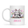 Personalised Easter Mug – Cute Lamb with Bunny Ears & Eggs – Custom Name Kids Cup – Ceramic or Enamel – NZ Made Gift