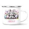 Personalised Easter Mug – Cute Lamb with Bunny Ears & Eggs – Custom Name Kids Cup – Ceramic or Enamel – NZ Made Gift