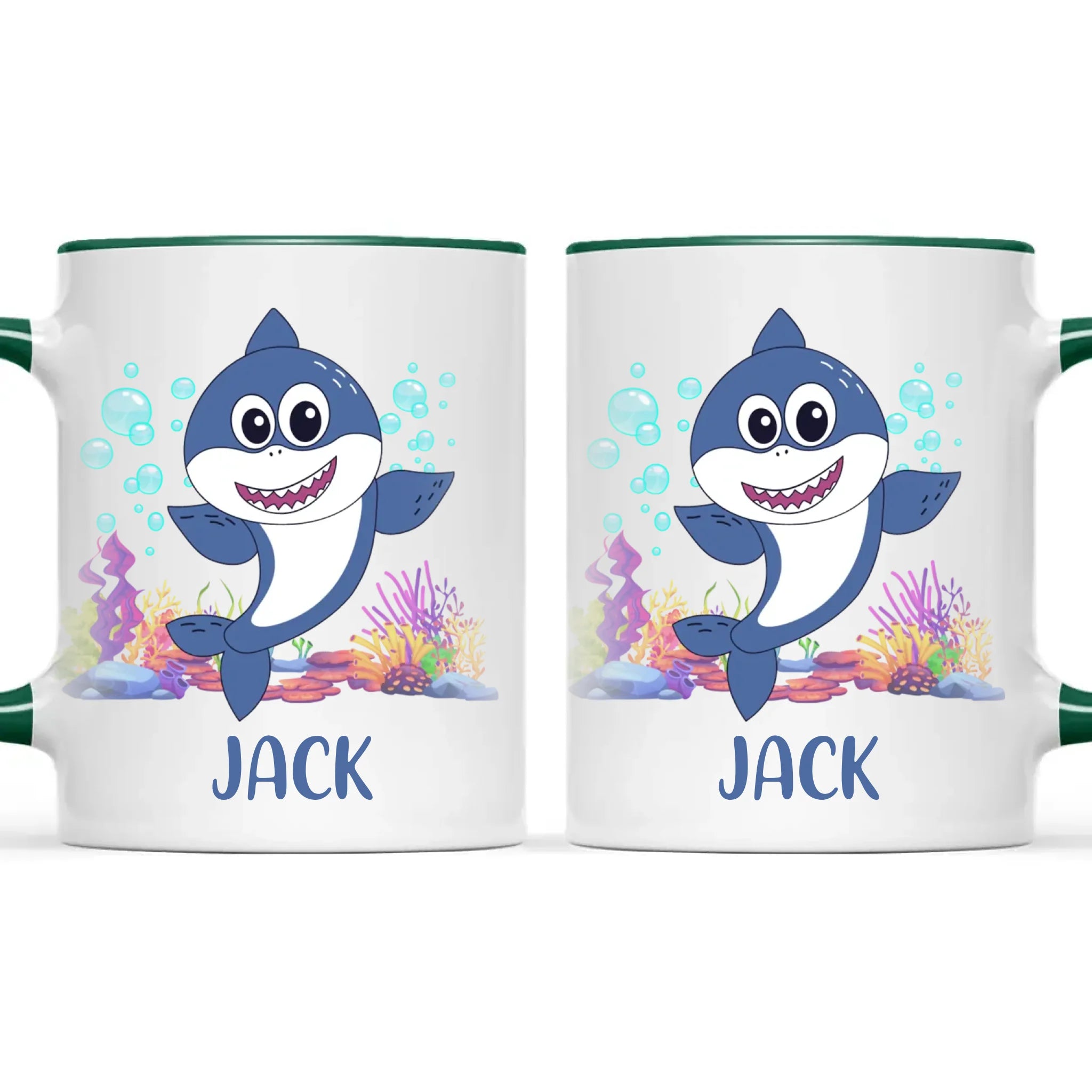 Personalised Cute Smiling Shark Kids Mug