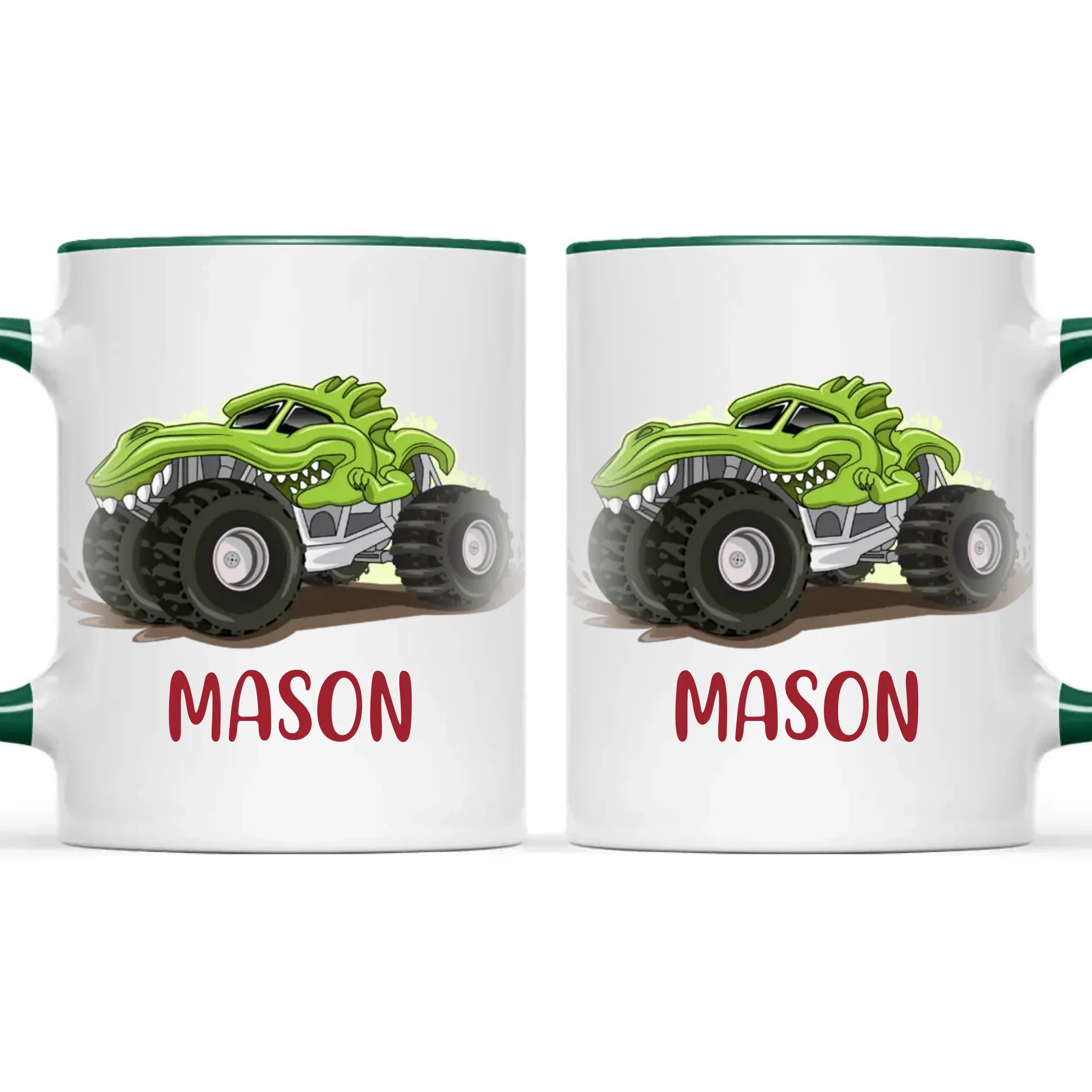 Personalised Alligator Monster Truck Kids Mug