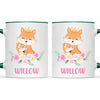 Personalised Fox Family Kids Mug