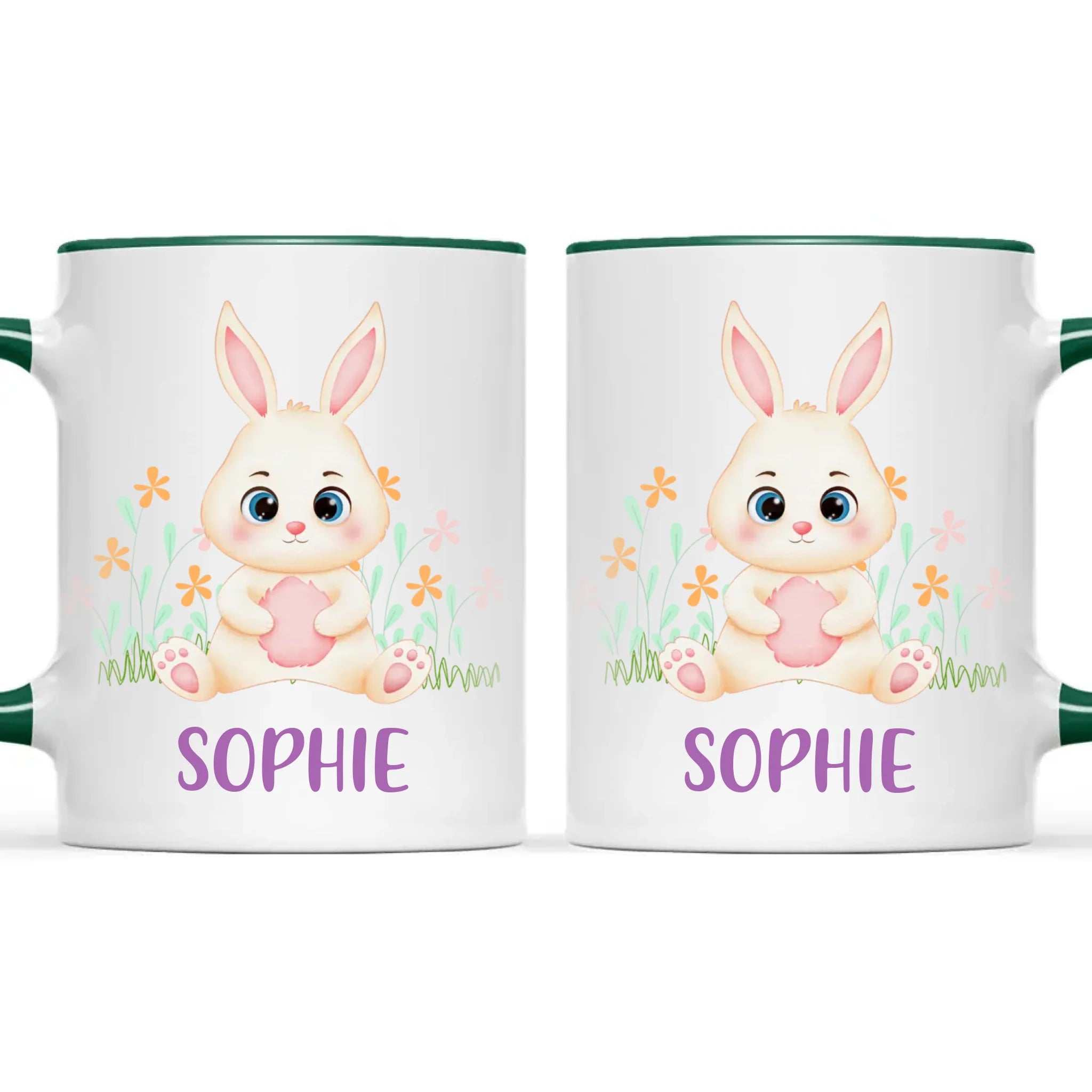 Personalised Bunny in Bloom Kids Mug