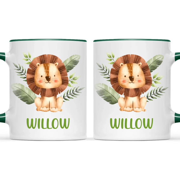 Personalised Jungle Lion Kids Mug