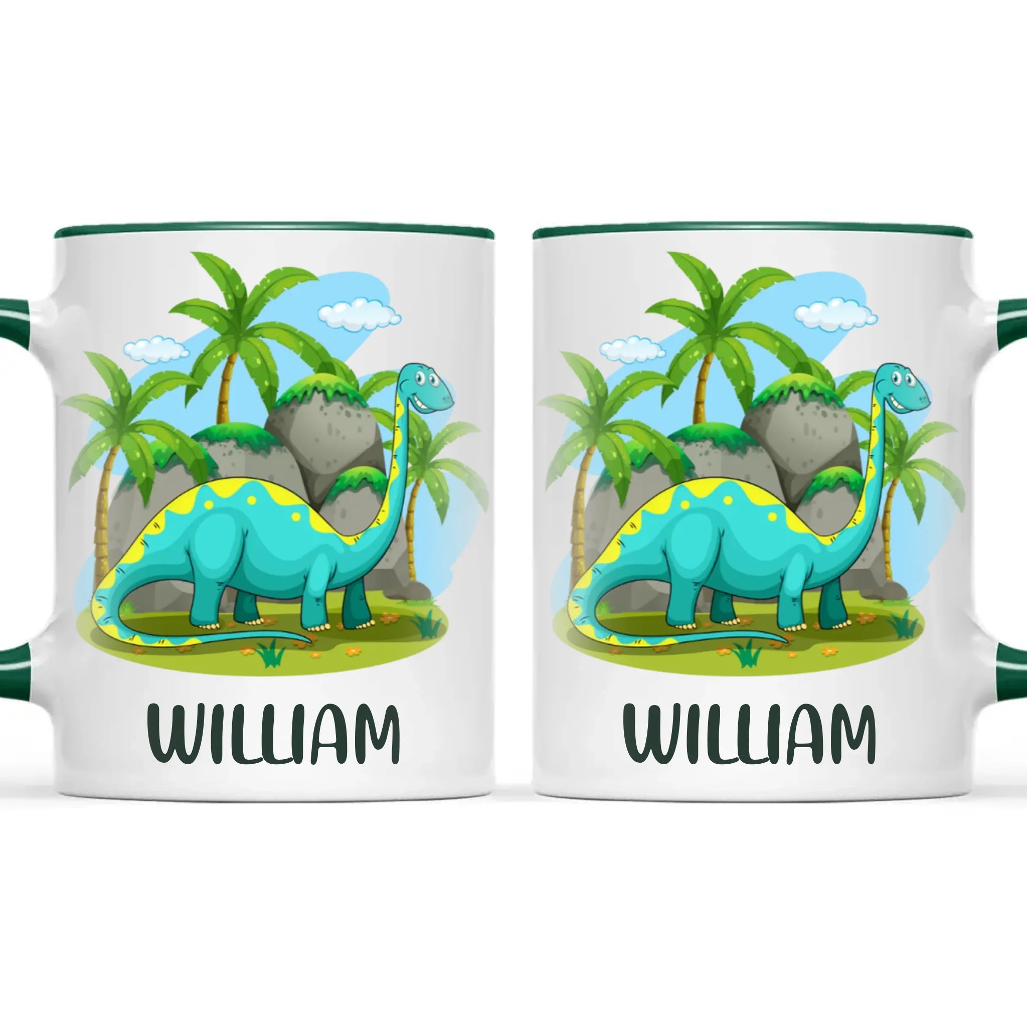 Personalised Jungle Dinosaur Kids Mug
