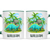 Personalised Jungle Dinosaur Kids Mug