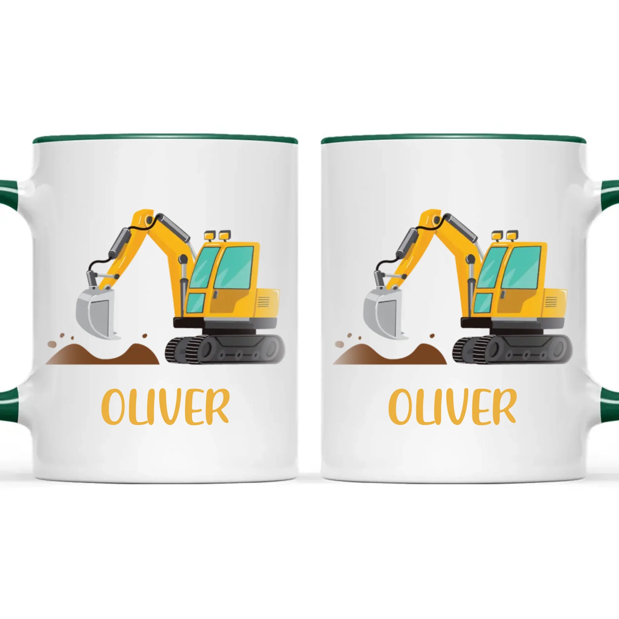 Personalised Digger Delight Kids Mug
