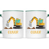 Personalised Digger Delight Kids Mug