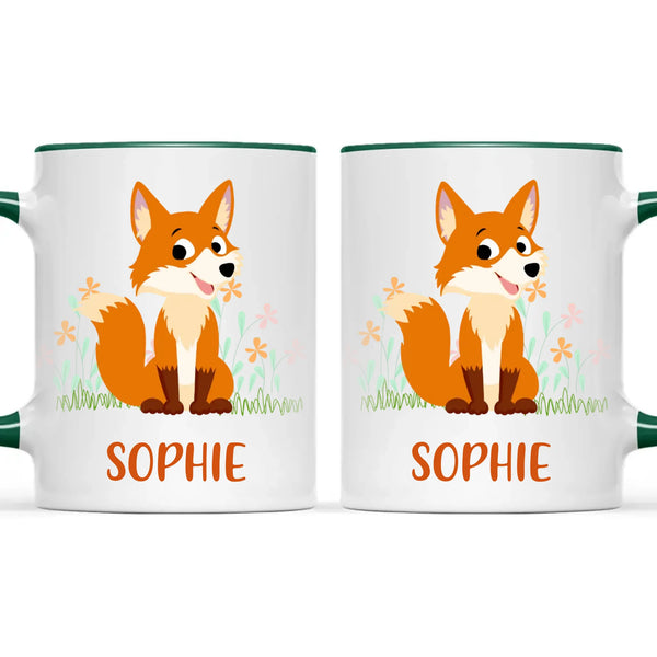 Personalised Clever Fox Kids Mug