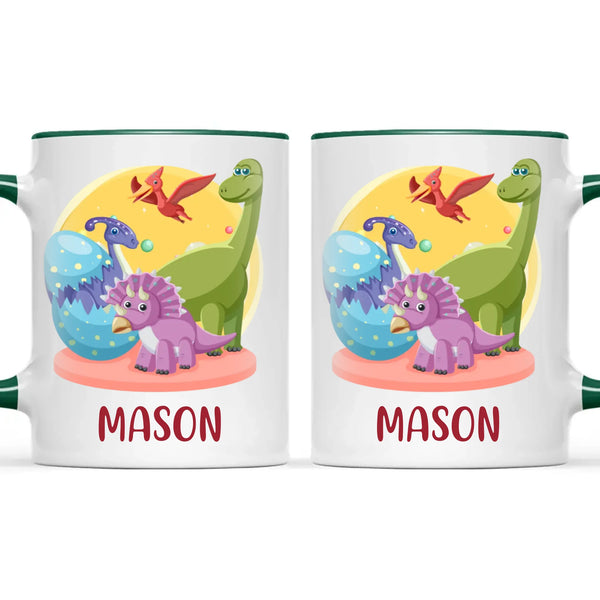 Personalised Dinosaur Friends Kids Mug