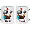 Personalised Pirate Ship Kids Mug