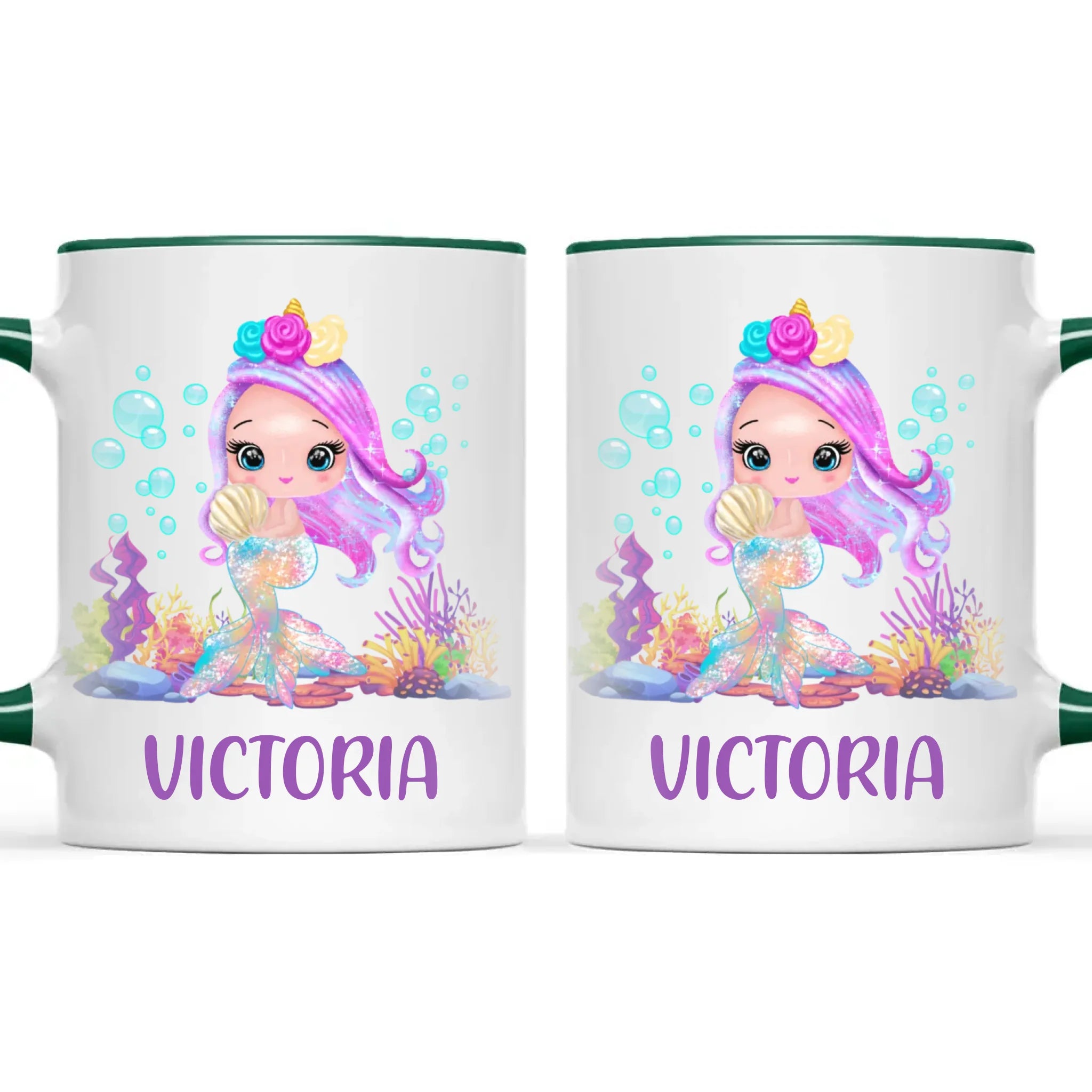 Personalised Under the Sea Mermaid Kids Mug