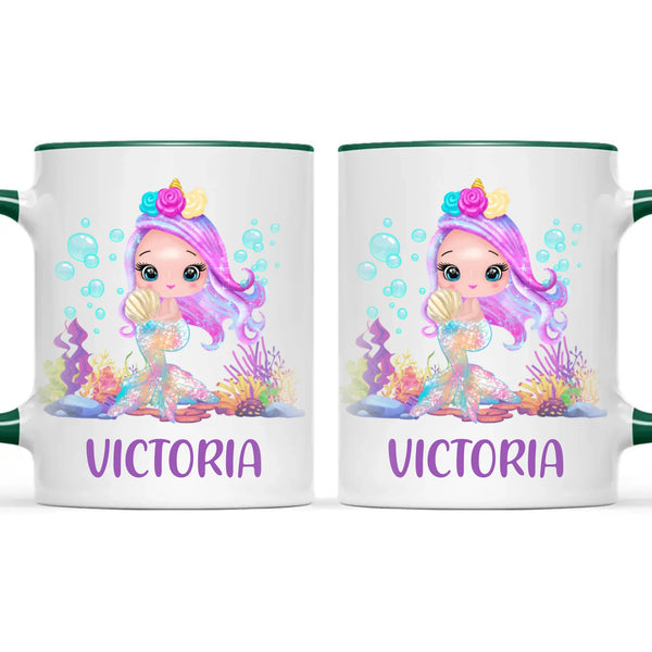 Personalised Under the Sea Mermaid Kids Mug
