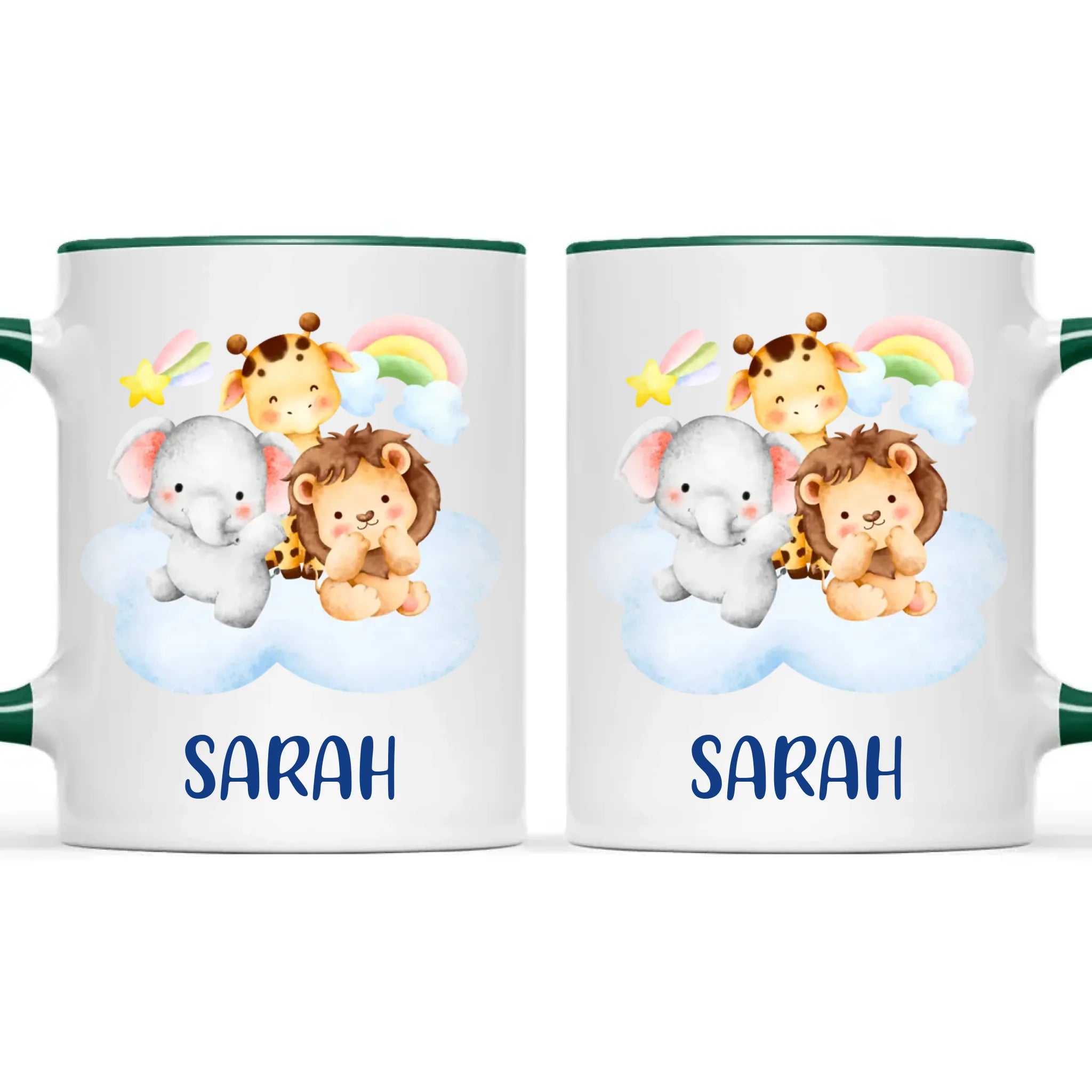 Personalised Safari Friends Kids Mug