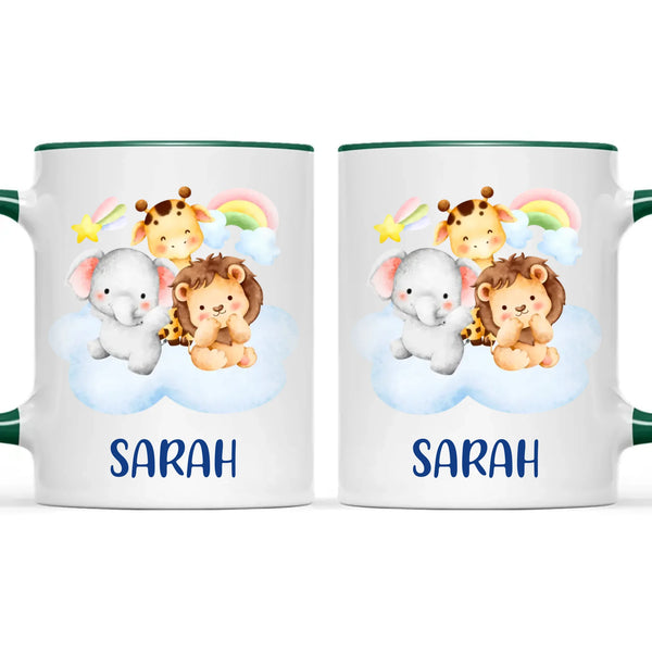 Personalised Safari Friends Kids Mug