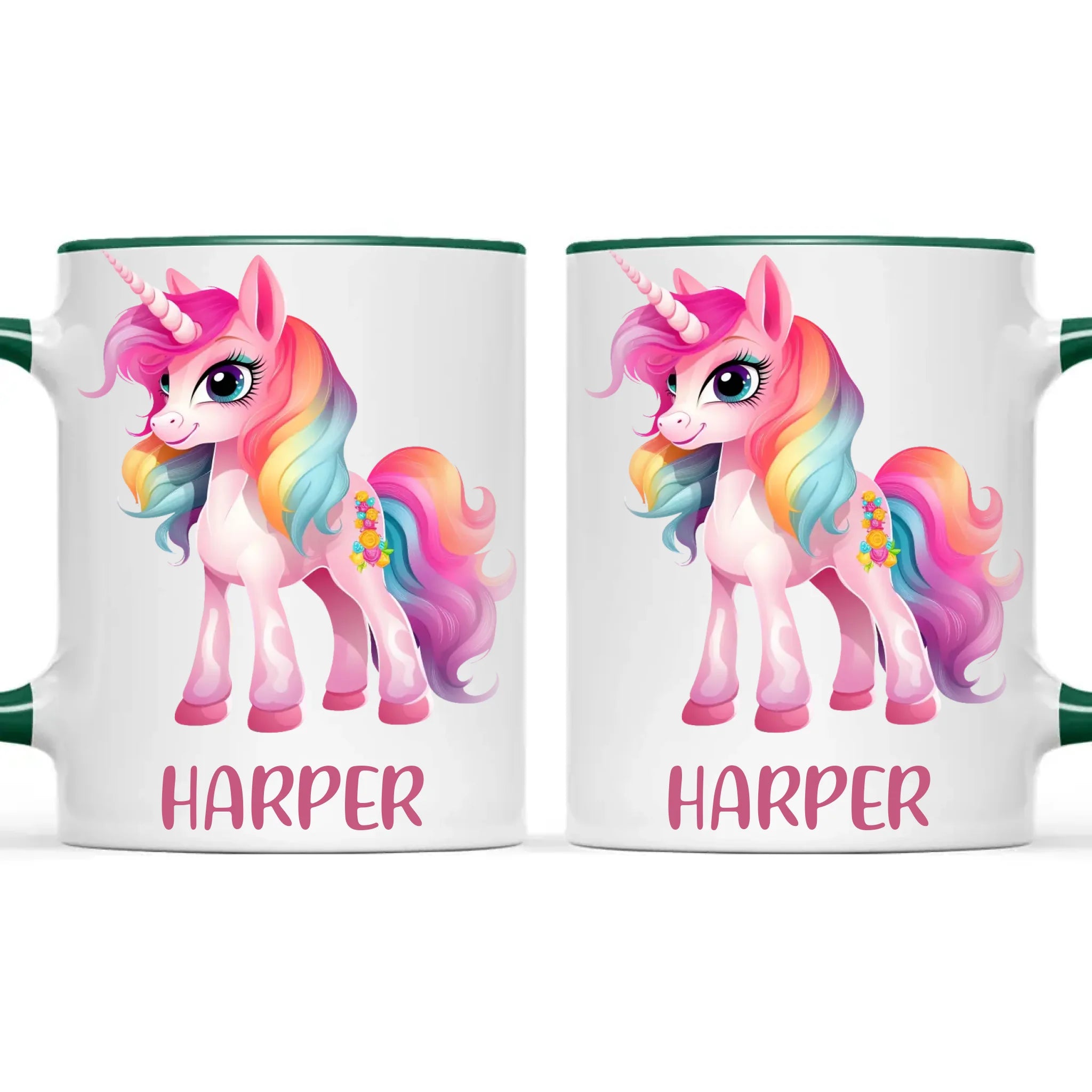 Personalised Unicorn Cup with Name - Custom Kids Unicorn Mug - Rainbow Unicorn Gift for Girls - 11oz, 6oz or Enamel - NZ Made