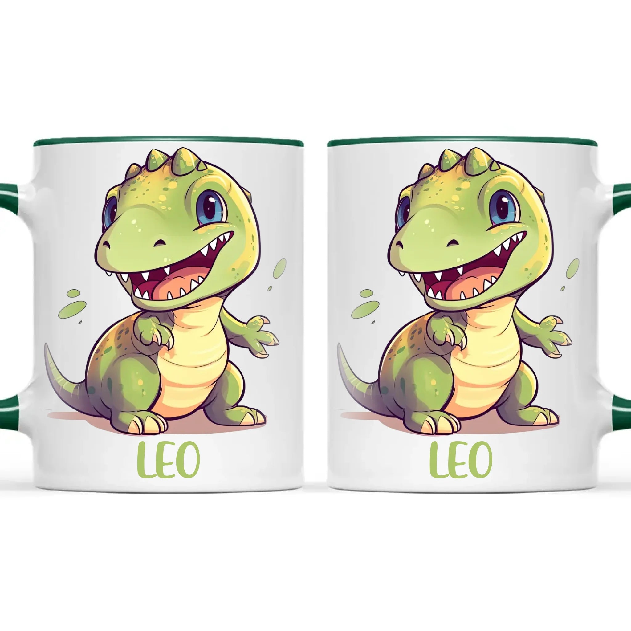 Personalised Cute Dinosaur Kids Cup - Custom Name Dino Mug - 11oz, 6oz or Enamel - Fun Dinosaur Gift for Kids - NZ Made