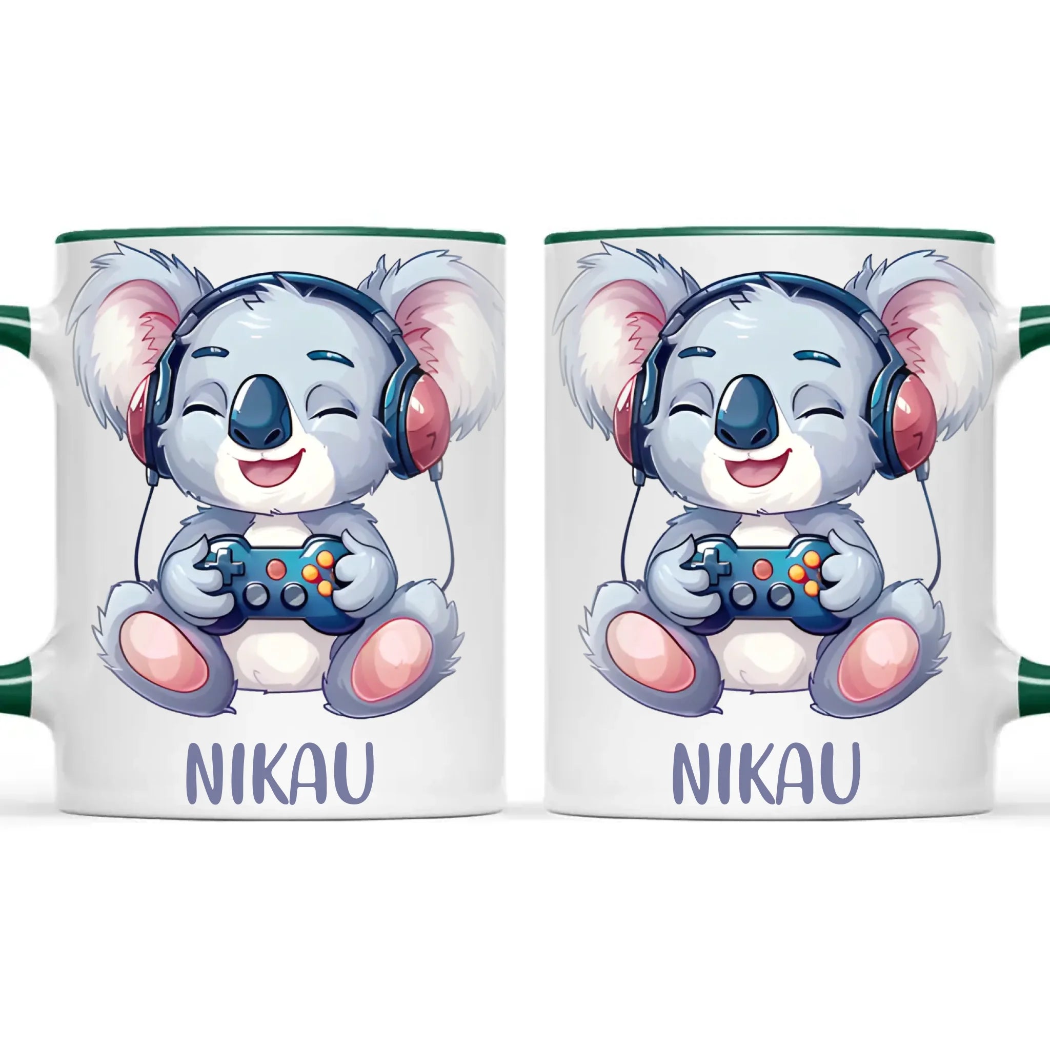 Personalised Gaming Koala Kids Cup - Custom Name Cup - 11oz, 6oz or Enamel - Cute Koala Gamer Gift - NZ Made