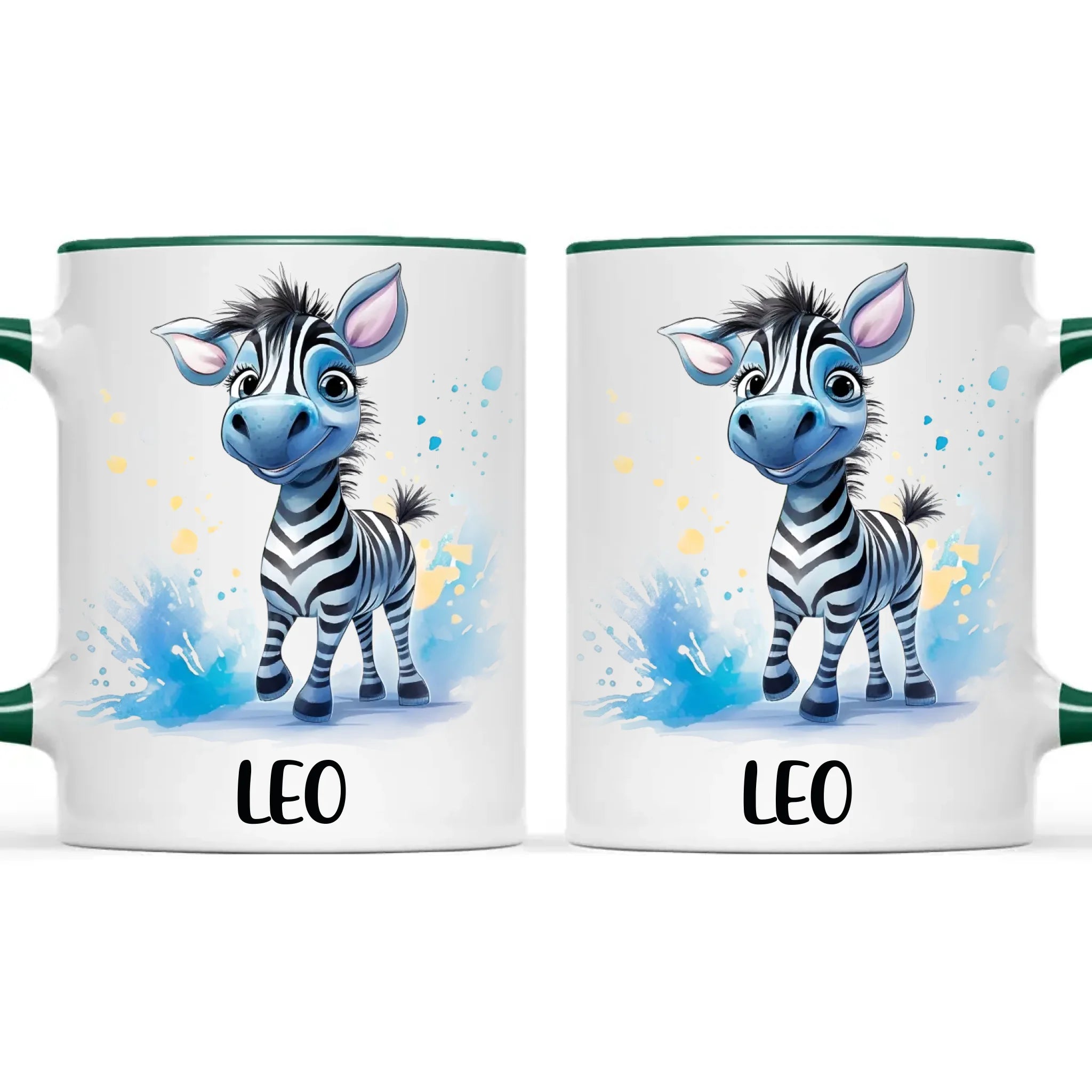 Personalised Zebra Kids Cup with Custom Name – Cute Animal Mug for Boys & Girls – 11oz, 6oz & Enamel Options – Personalised Gift for Birthday, Christmas & Special Occasions