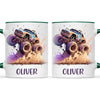 Personalised with Name, Monster Truck Adventure Kids Mug – Custom Off-Road Racing Cup for Children – Available in 11oz, 6oz & Enamel Options