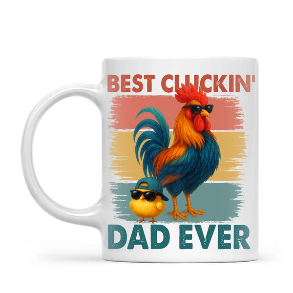 Personalised Best Cluckin’ Dad Ever Mug – Add Up to 6 Kids | Custom Father's Day Gift NZ