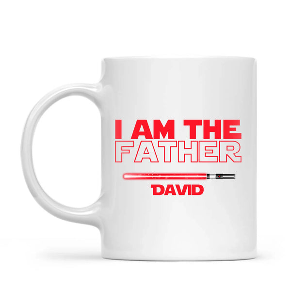 Personalised “I Am Their Father” Mug – Custom Sci-Fi Dad Gift with Colourful Space Swords (11oz)