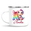 Personalised Pink Dino Alphabet Kids Mug – Custom Name Cup with Cute Dinosaur & Letter Design | 11oz, 6oz & Enamel Options