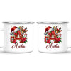 Personalised Christmas Alphabet Kids Mug – Custom Name Cup with Reindeer, Santa Hat & Festive Letter Design | 11 oz, 6 oz & Enamel Options