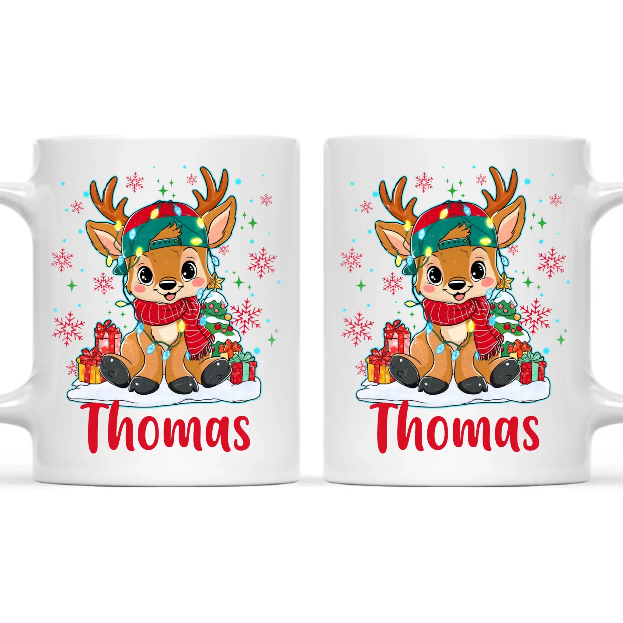 Personalised Kids Reindeer Mug