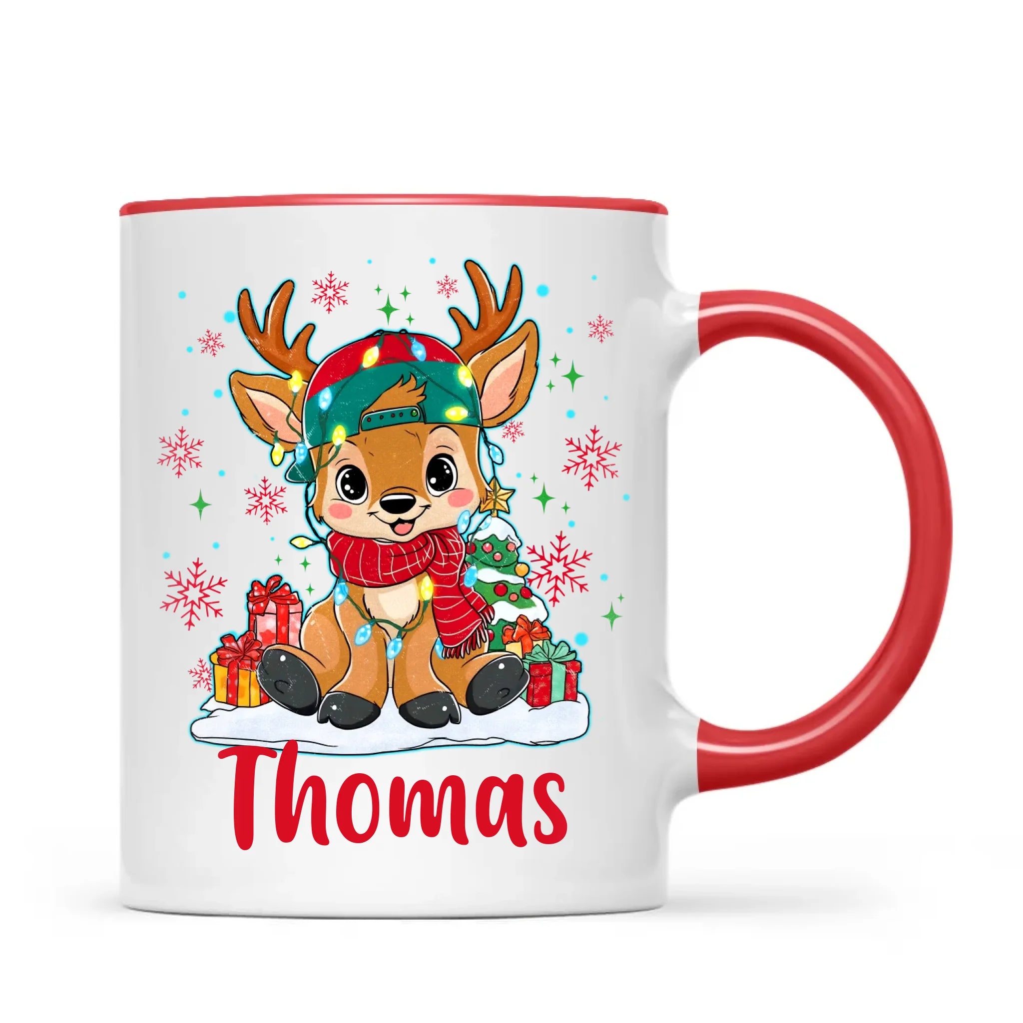 Personalised Kids Reindeer Mug