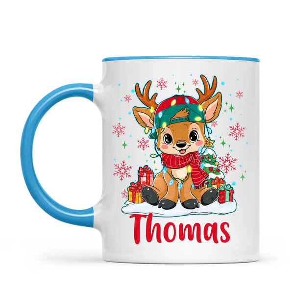 Personalised Kids Reindeer Mug