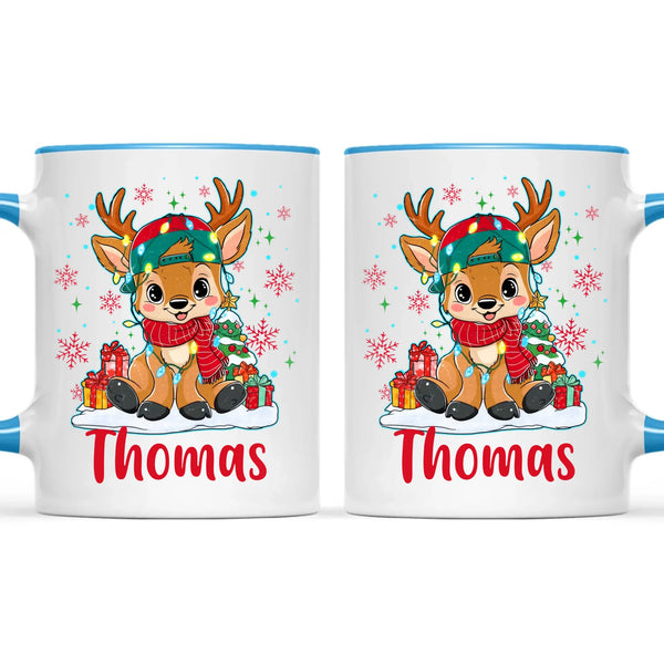 Personalised Kids Reindeer Mug