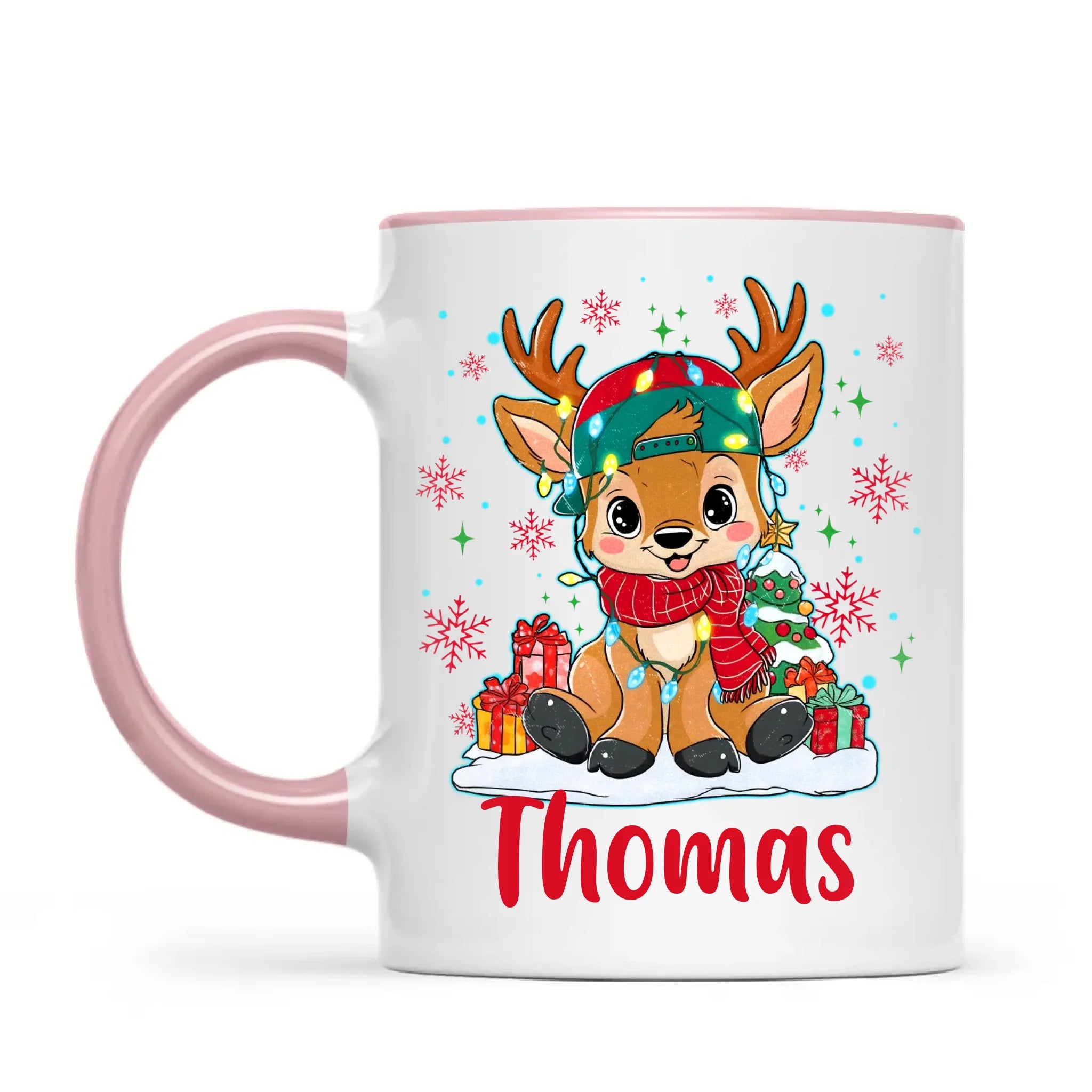 Personalised Kids Reindeer Mug