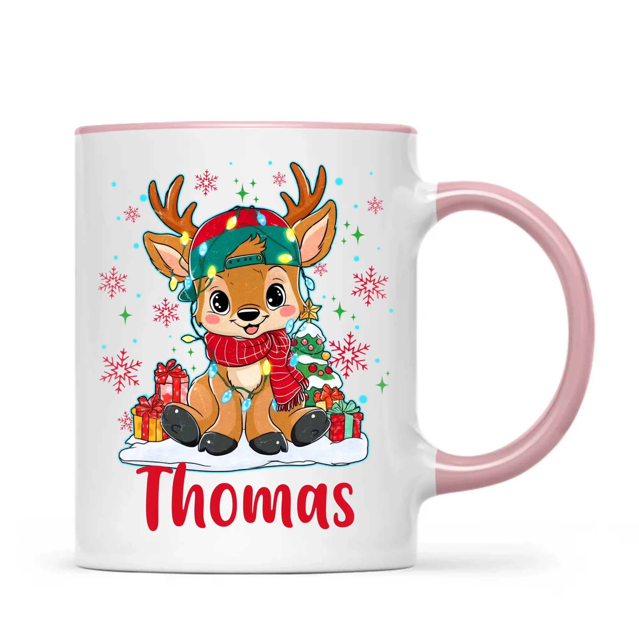 Personalised Kids Reindeer Mug