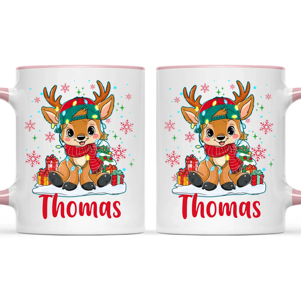Personalised Kids Reindeer Mug