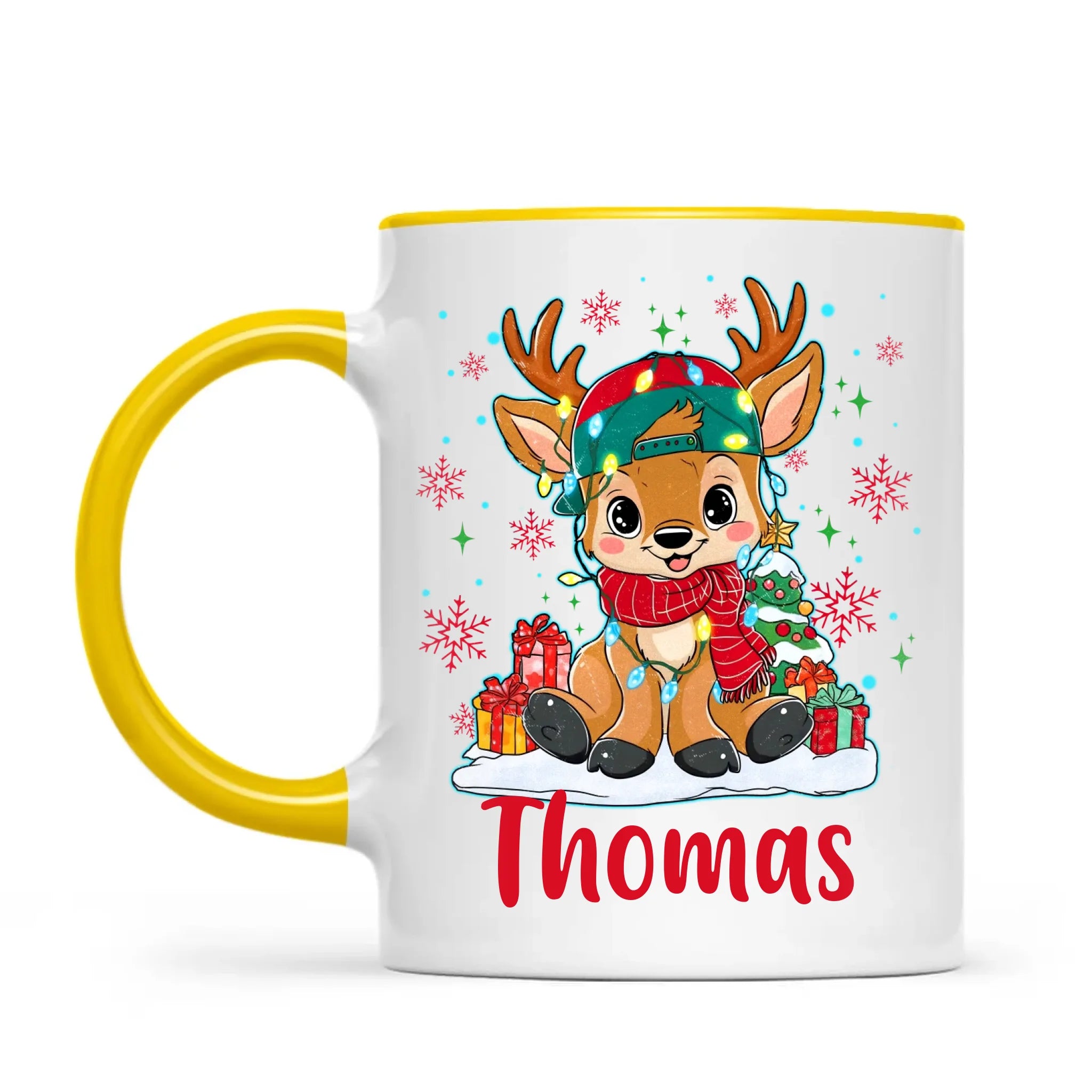 Personalised Kids Reindeer Mug