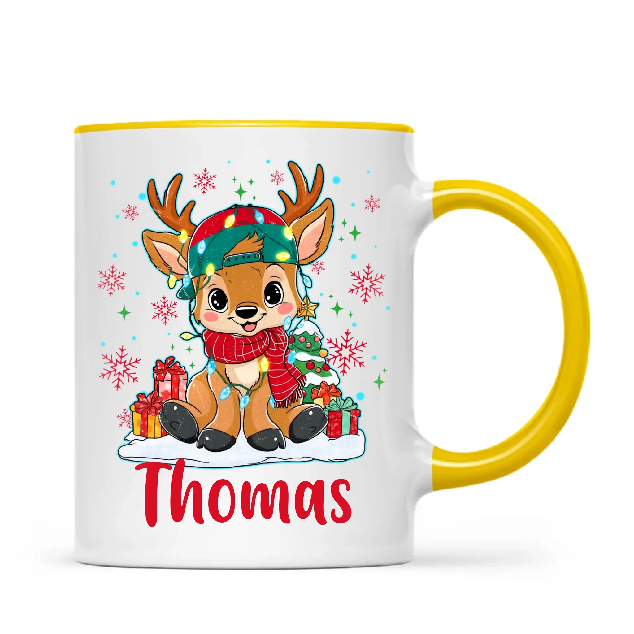Personalised Kids Reindeer Mug