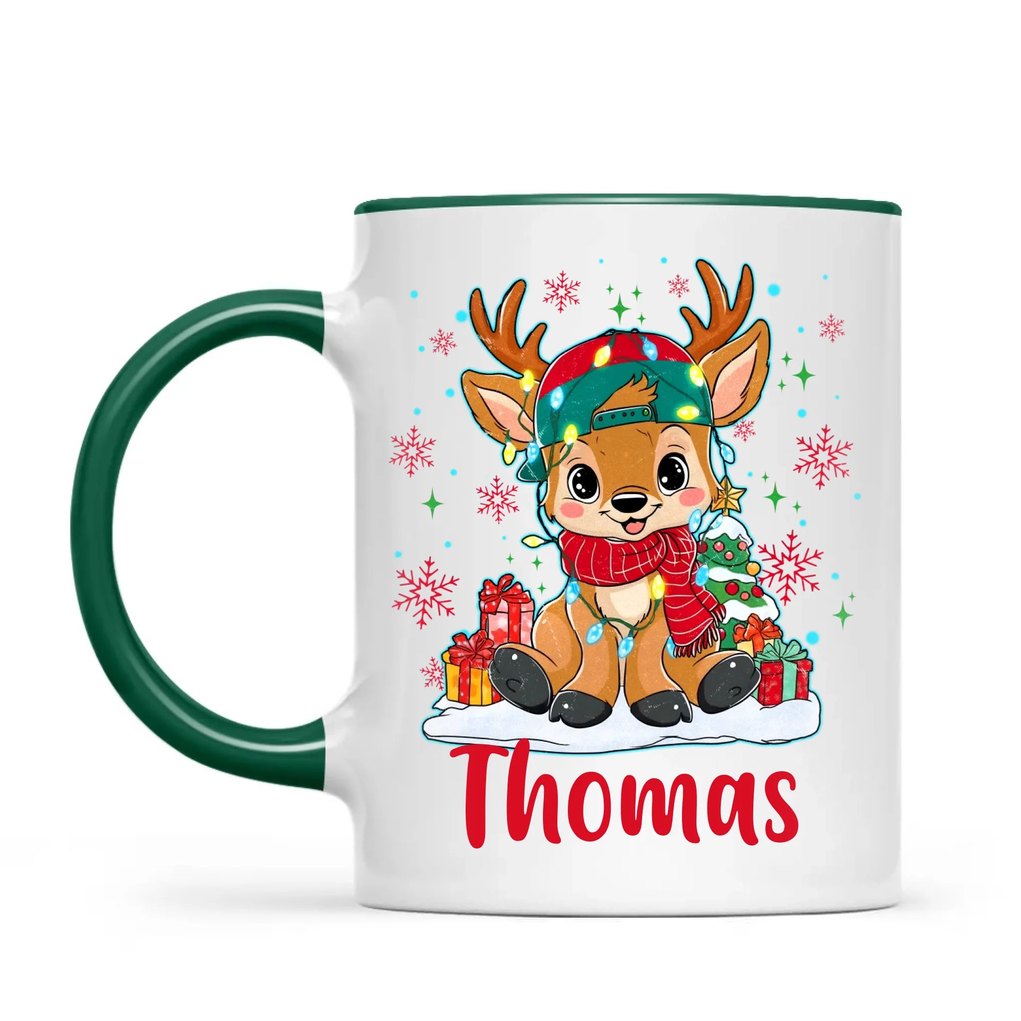 Personalised Kids Reindeer Mug