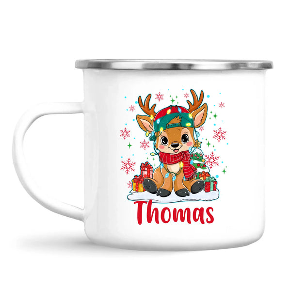 Personalised Kids Reindeer Mug