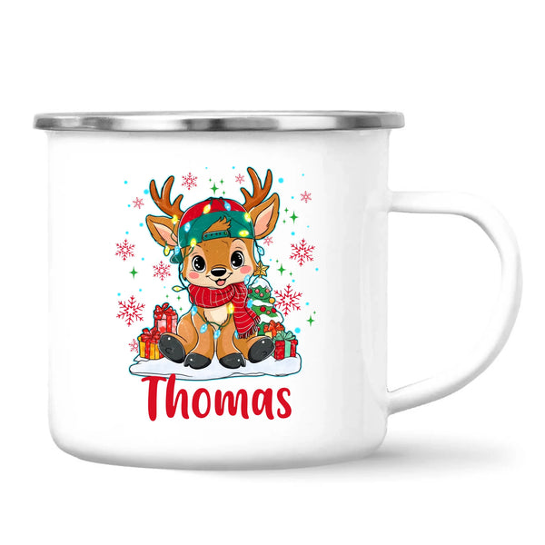 Personalised Kids Reindeer Mug