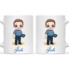 👮‍♂️ Personalised Police Kid Mug / Cup (Ceramic or Enamel) – Customised with Name, Hair, Eyes & Skin Tone