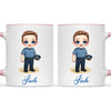 👮‍♂️ Personalised Police Kid Mug / Cup (Ceramic or Enamel) – Customised with Name, Hair, Eyes & Skin Tone