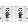 👮‍♂️ Personalised Police Kid Mug / Cup (Ceramic or Enamel) – Customised with Name, Hair, Eyes & Skin Tone