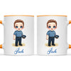 👮‍♂️ Personalised Police Kid Mug / Cup (Ceramic or Enamel) – Customised with Name, Hair, Eyes & Skin Tone